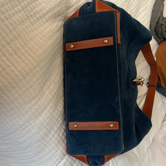Dooney & Bourke Blue and Brown Hobo Bag - Picture 14 of 14